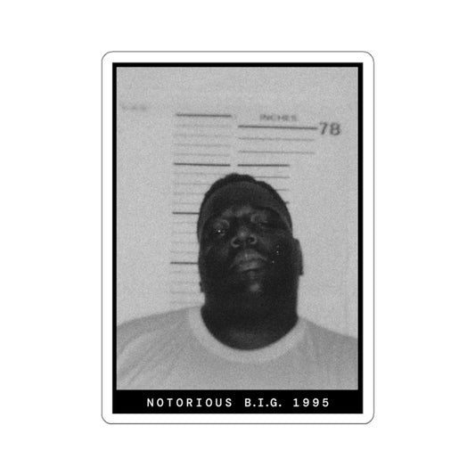 Notorious B.I.G. 1995 Rapper Mugshot Sticker