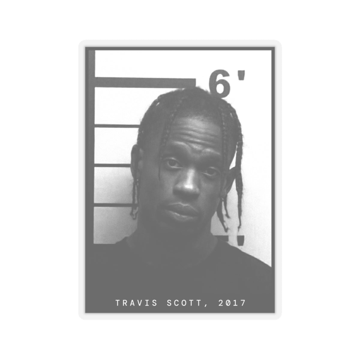 Travis Scott, 2017 Rapper Mugshot Sticker