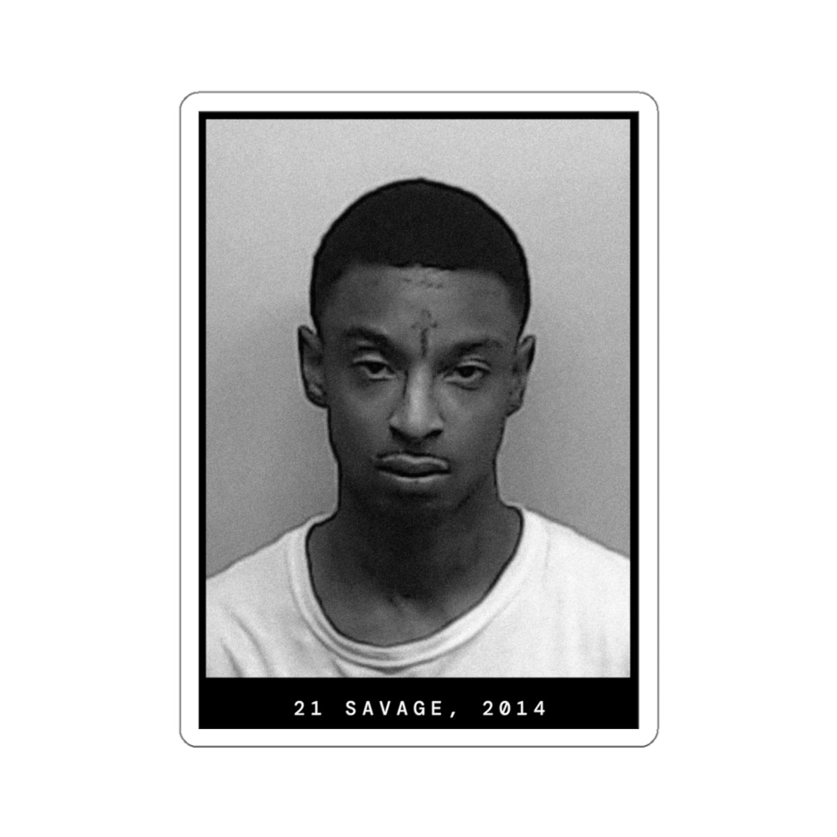 21 Savage, 2014 Rapper Mugshot Sticker