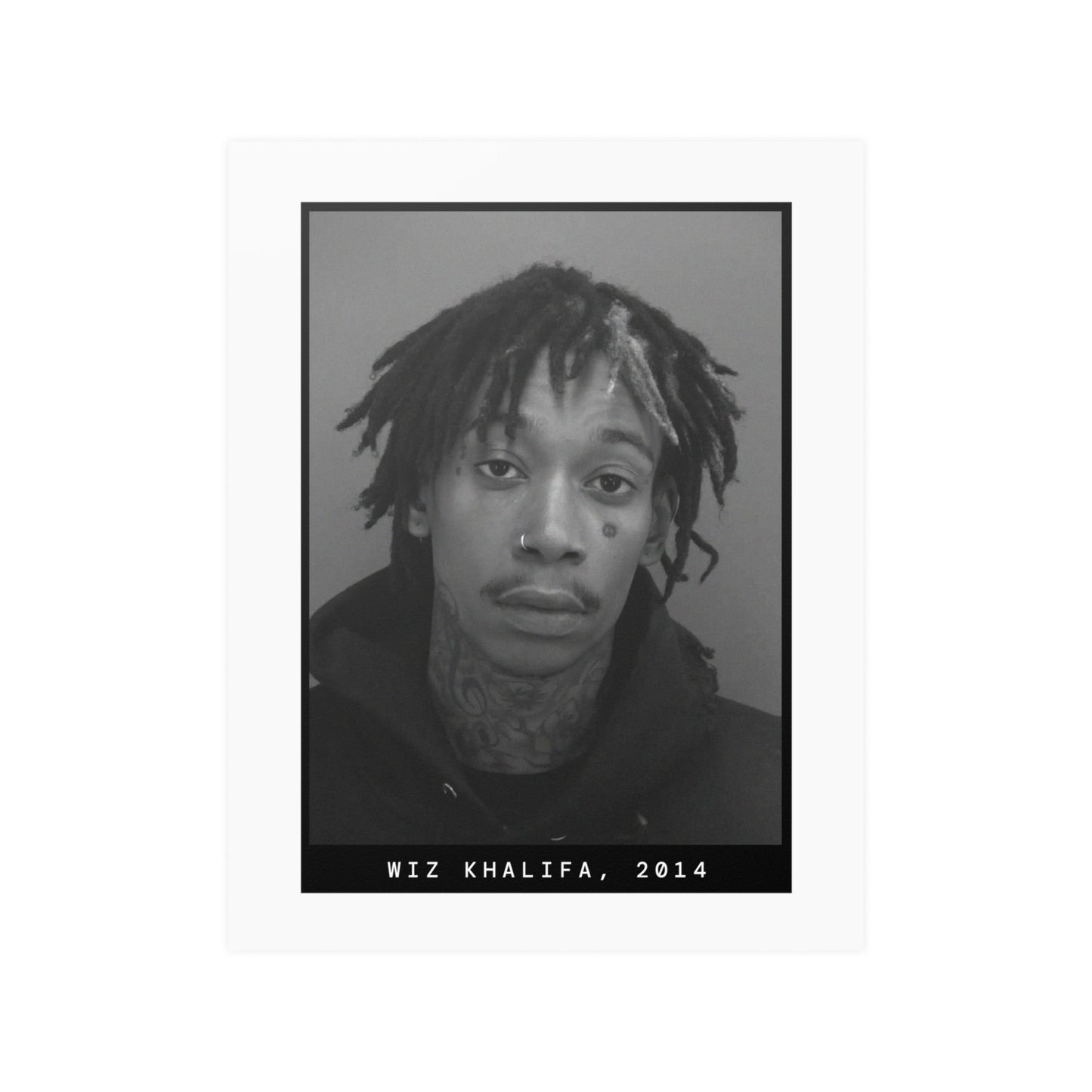 Póster de la foto policial del rapero Wiz Khalifa de 2014