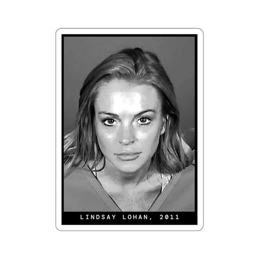 Pegatina de foto policial de Lindsay Lohan, actriz de 2011