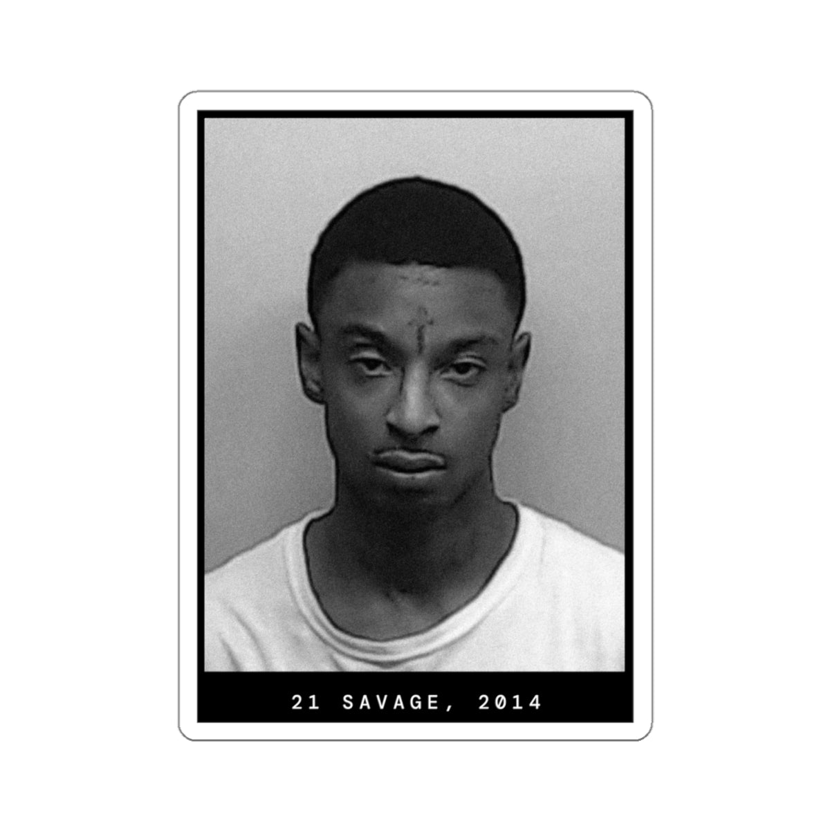 21 Savage, 2014 Rapper Mugshot Sticker