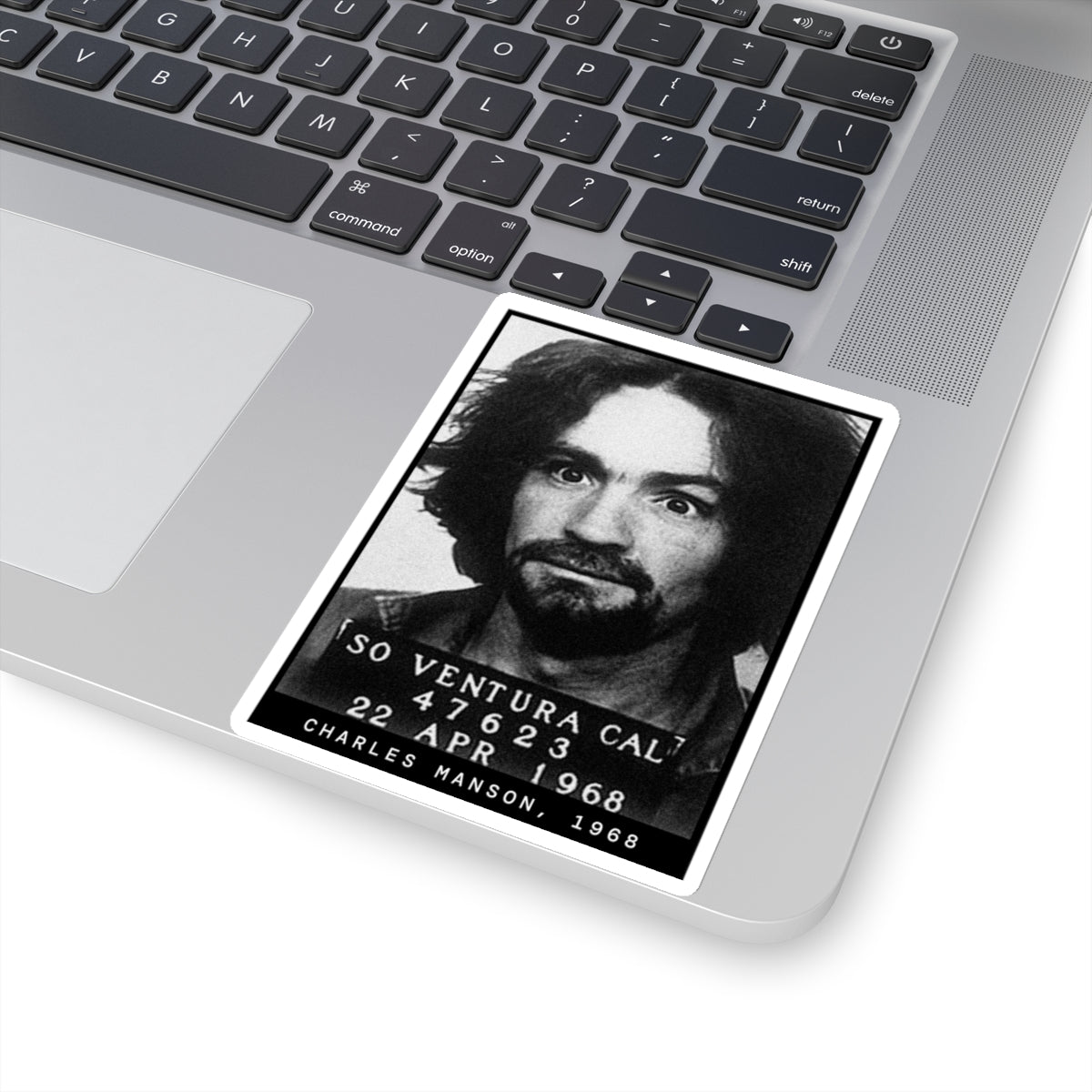 Charles Manson, 1968 Cult Leader Mugshot Sticker