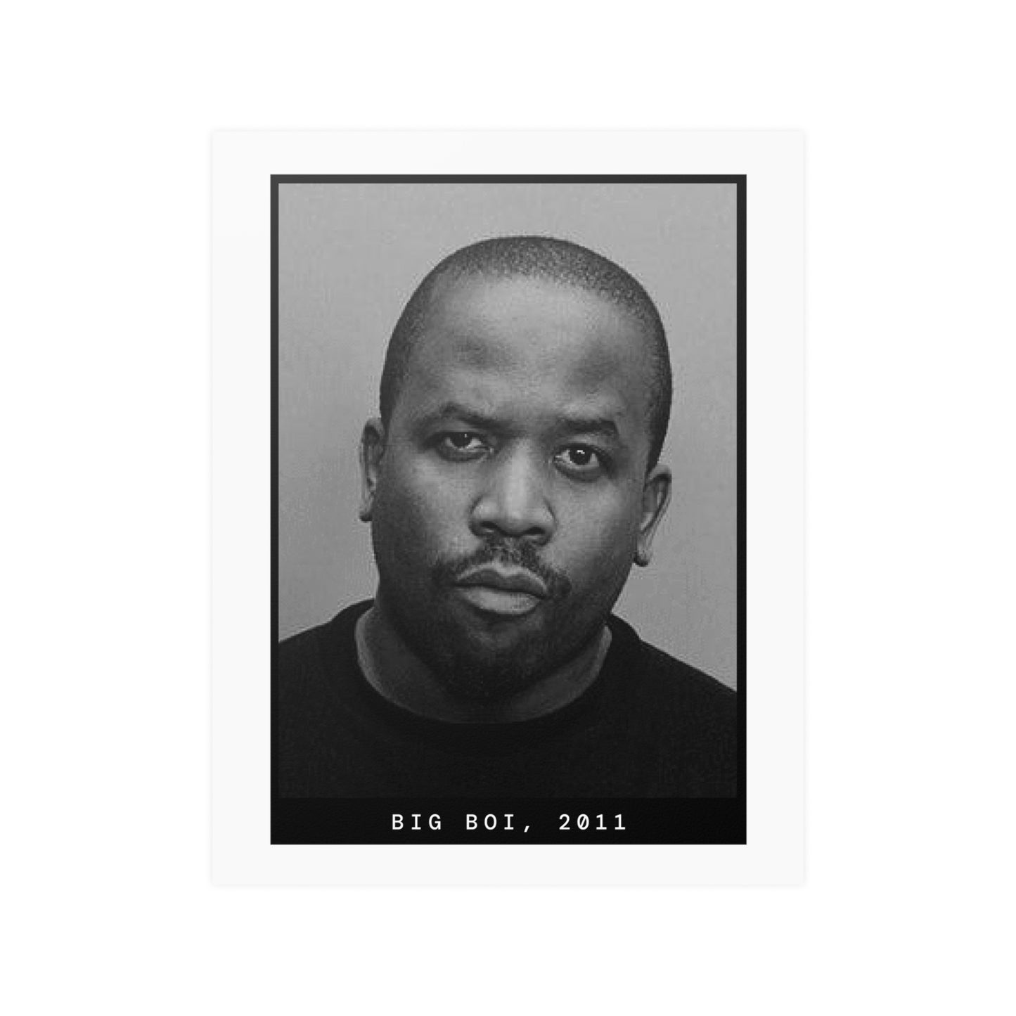 Póster de la foto policial del rapero Big Boi, 2011