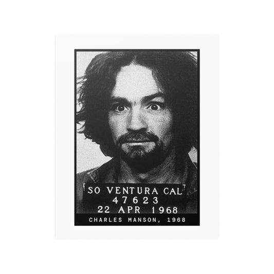 Charles Manson, 1968 Cult Leader Mugshot Poster