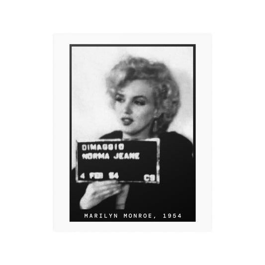 Marilyn Monroe, 1954 Actress Mugshot Poster