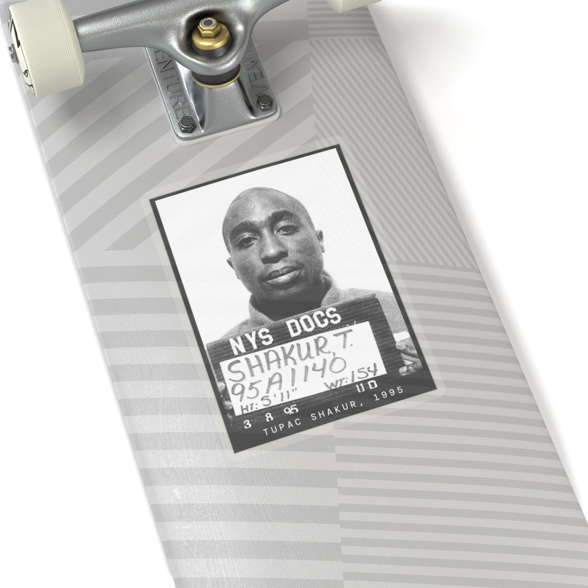 Tupac Shakur, 1995 Rapper Mugshot Sticker