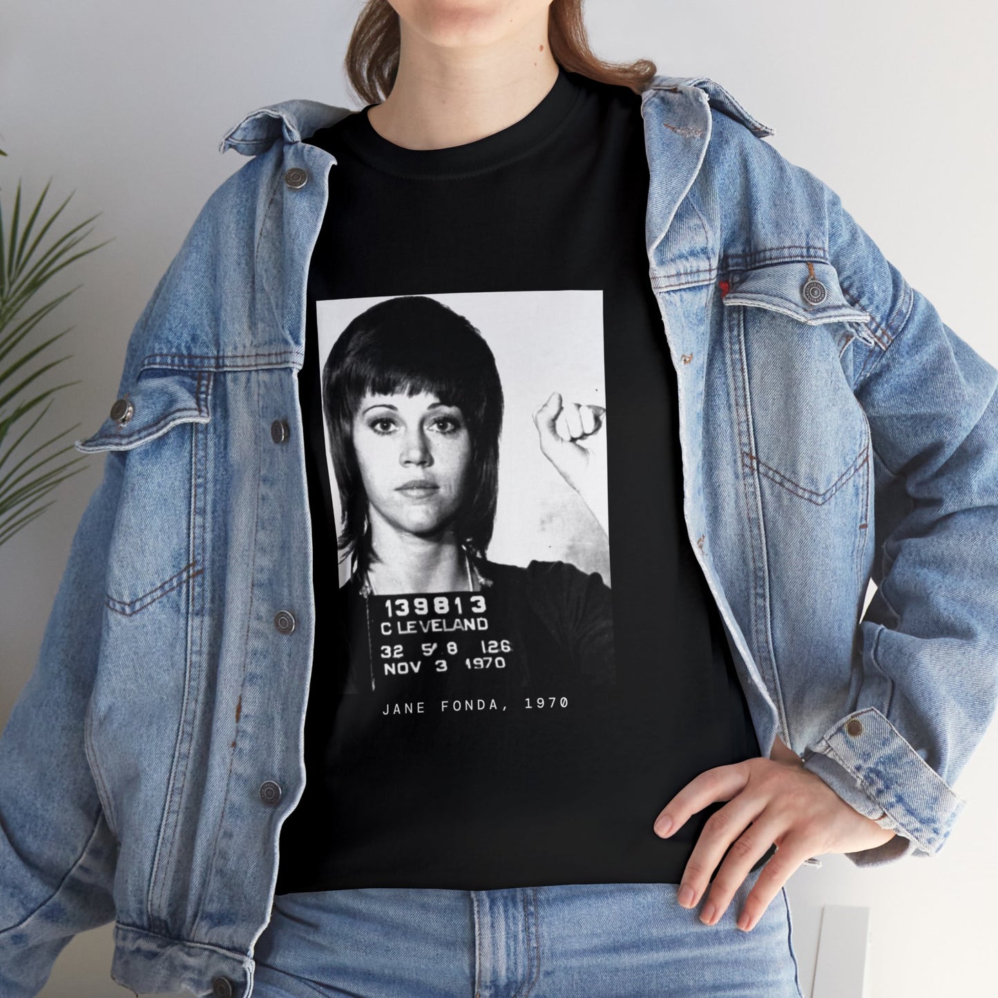 Jane Fonda, 1970 Activist Mugshot Tee