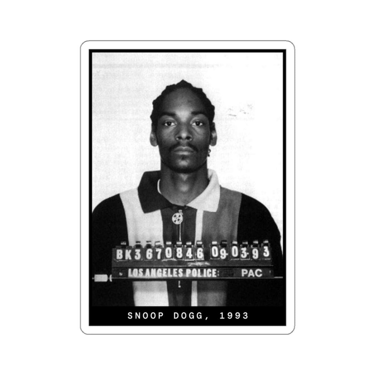 Snoop Dogg, 1993 Rapper Mugshot Sticker