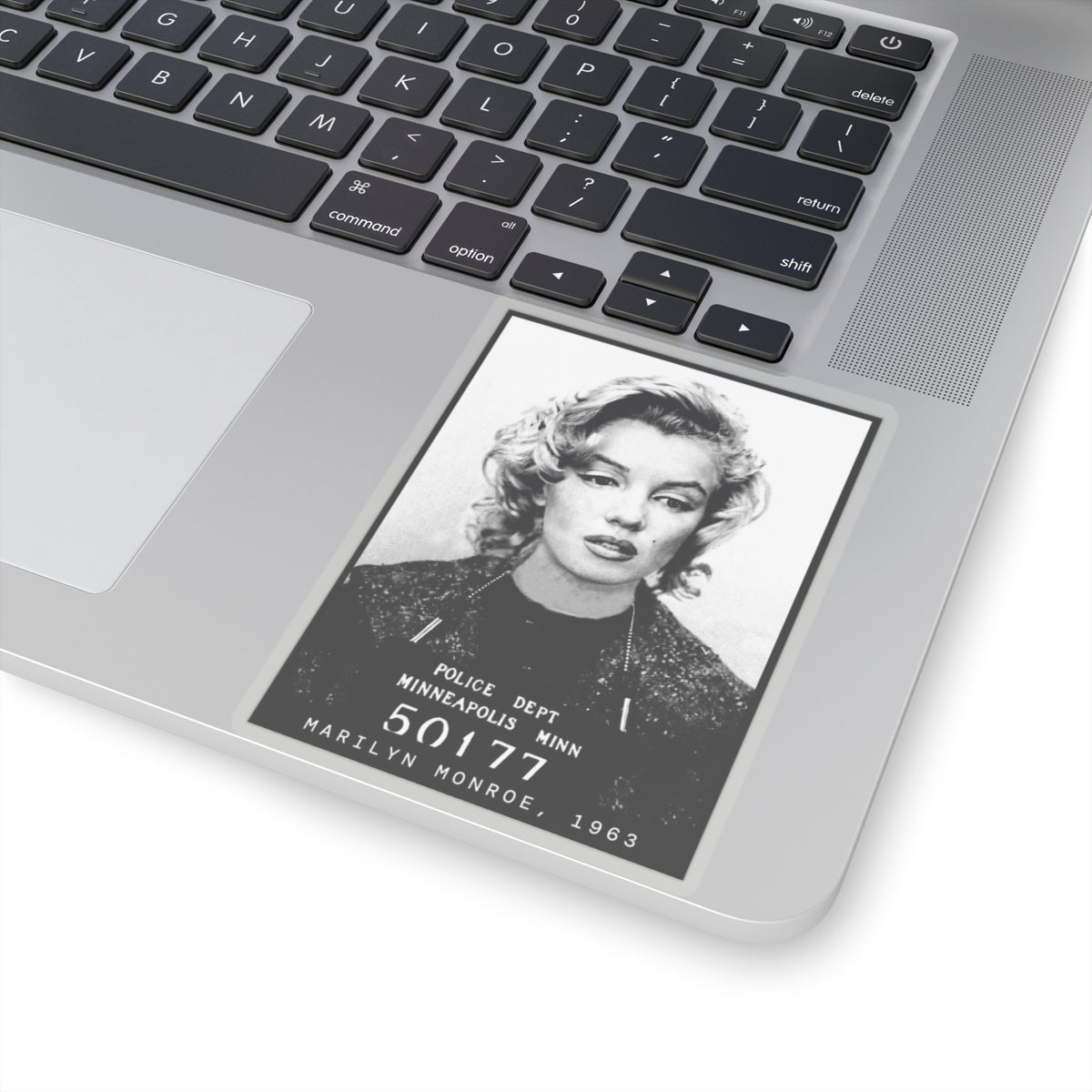 Marilyn Monroe, 1963 Actress Mugshot Sticker