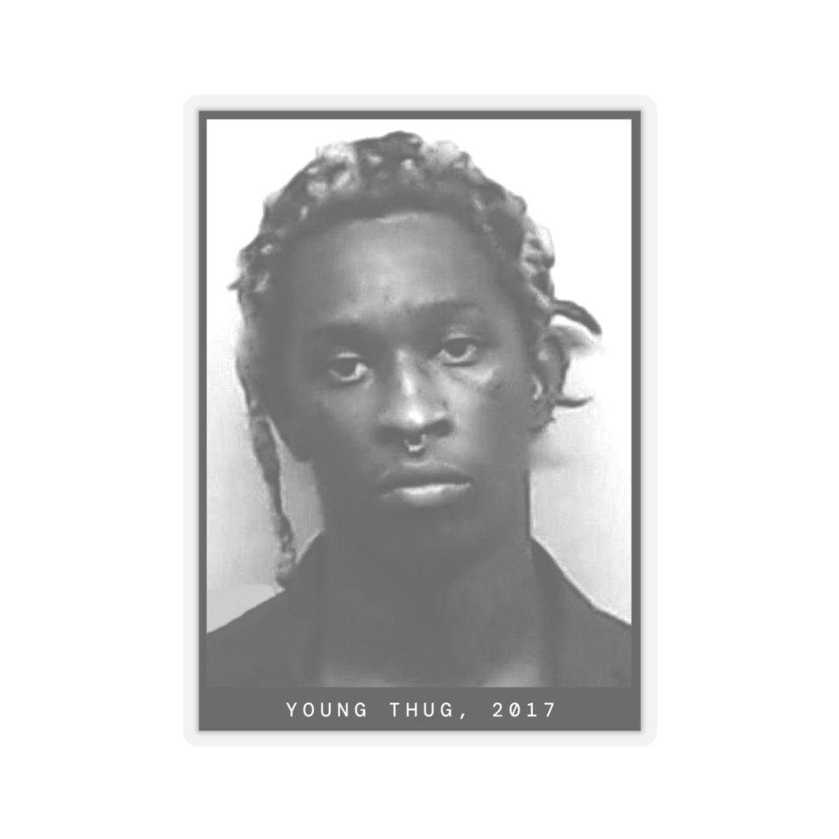 Young Thug, 2017 Rapper Mugshot Sticker