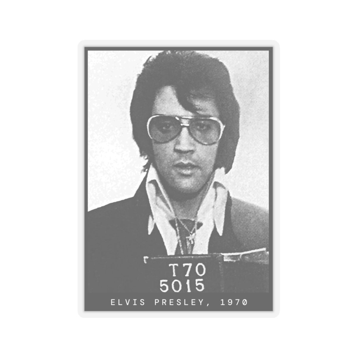 Elvis Presley, 1970 Singer Mugshot Sticker