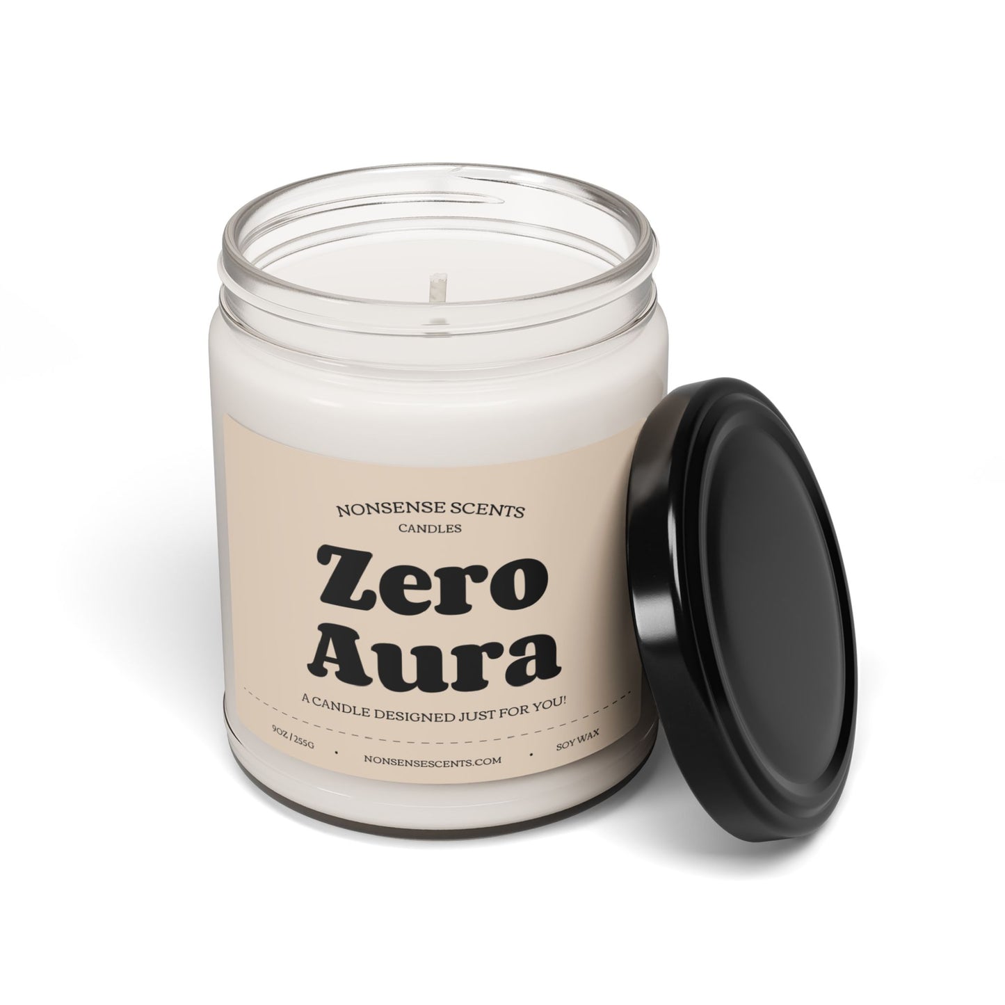 Zero Aura - Funny Gag Gift Scented Candle by Nonsense Scents