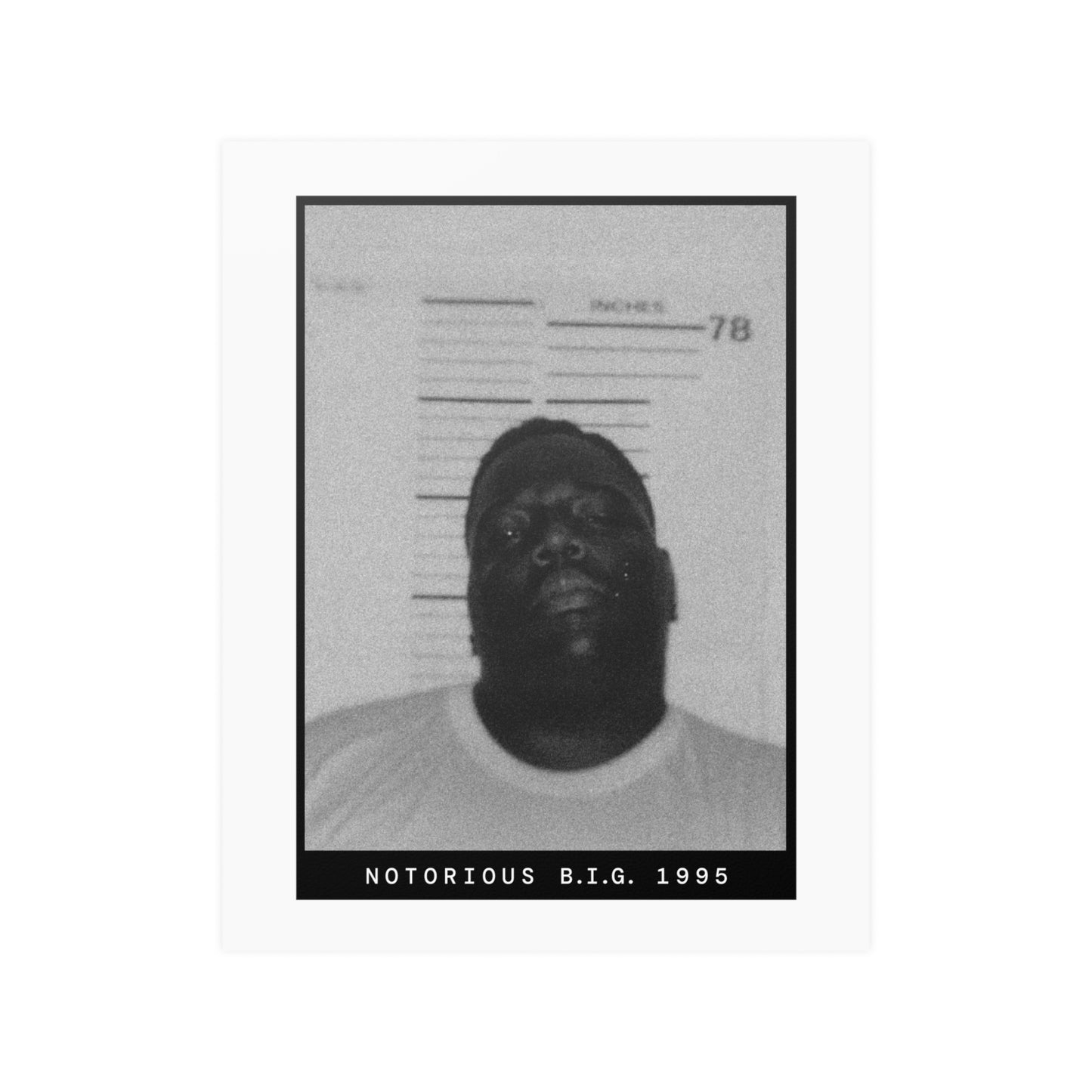 Notorious B.I.G. 1995 Rapper Mugshot Poster