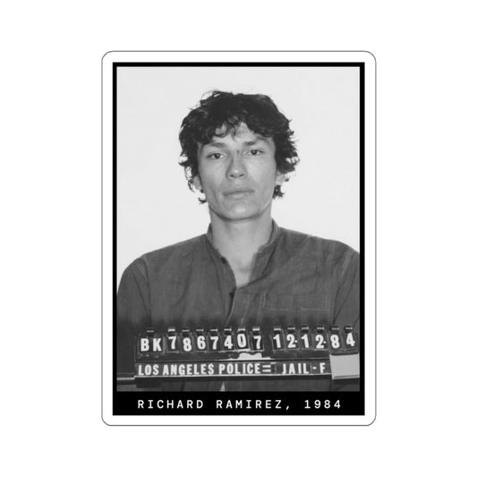 Richard Ramirez, 1984 Serial Killer Mugshot Sticker