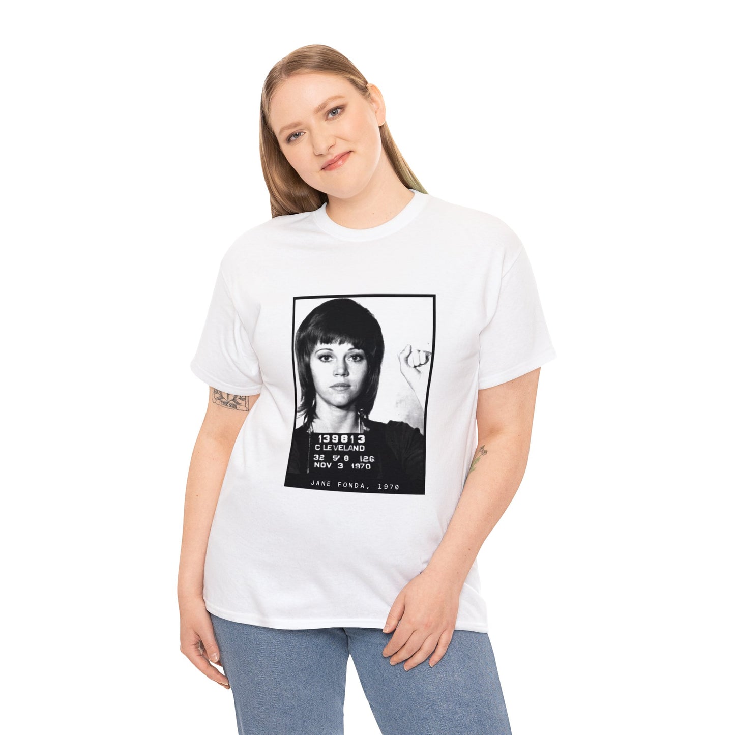 Jane Fonda, 1970 Activist Mugshot Tee