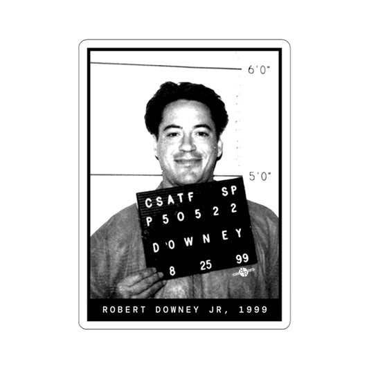 Robert Downey Jr. 1999 Actor Mugshot Sticker