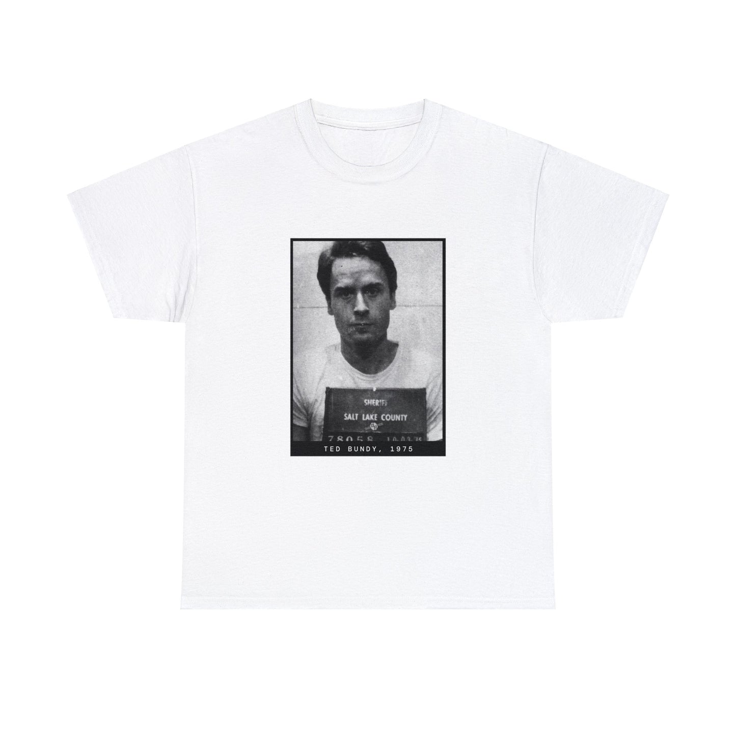 Camiseta con foto policial de Ted Bundy, asesino en serie de 1975