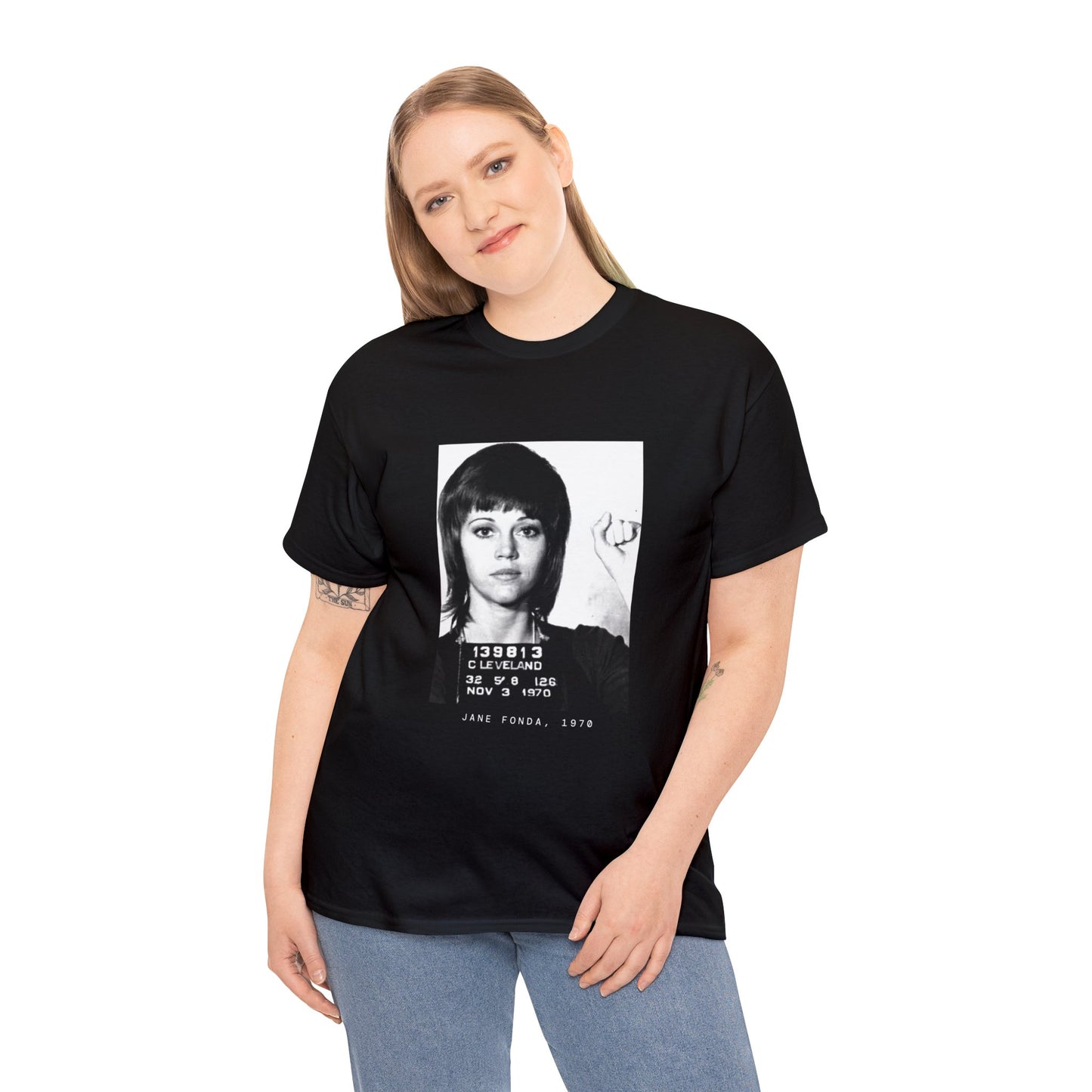 Jane Fonda, 1970 Activist Mugshot Tee