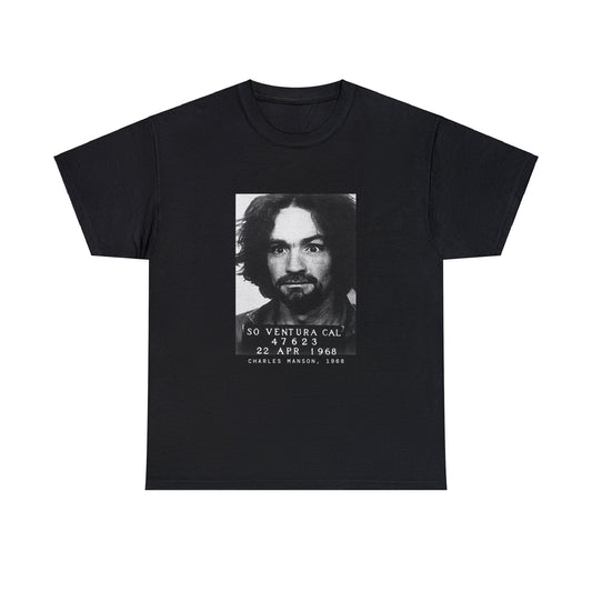 Charles Manson, 1968 Cult Leader Mugshot Tee