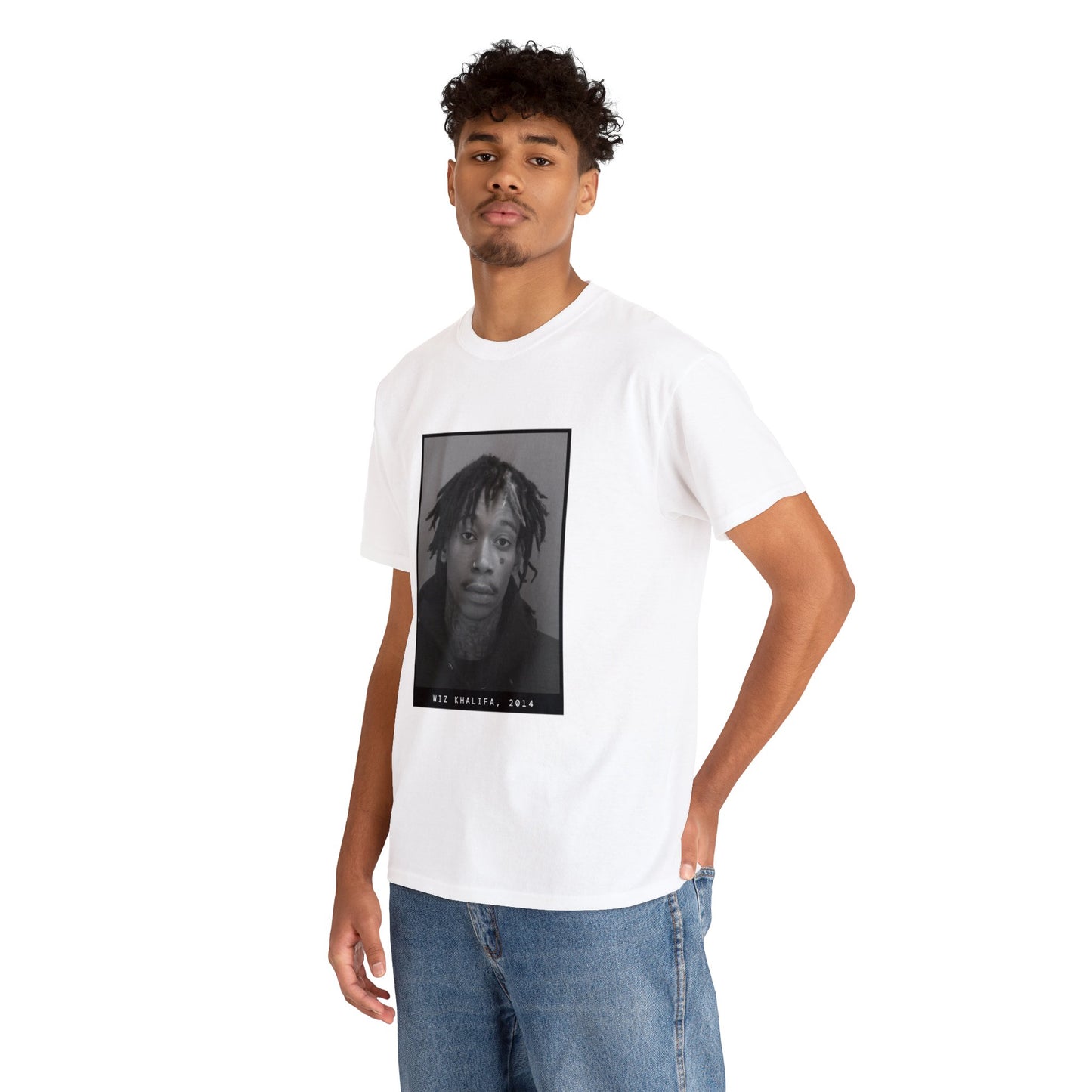 Camiseta con foto policial del rapero Wiz Khalifa de 2014 