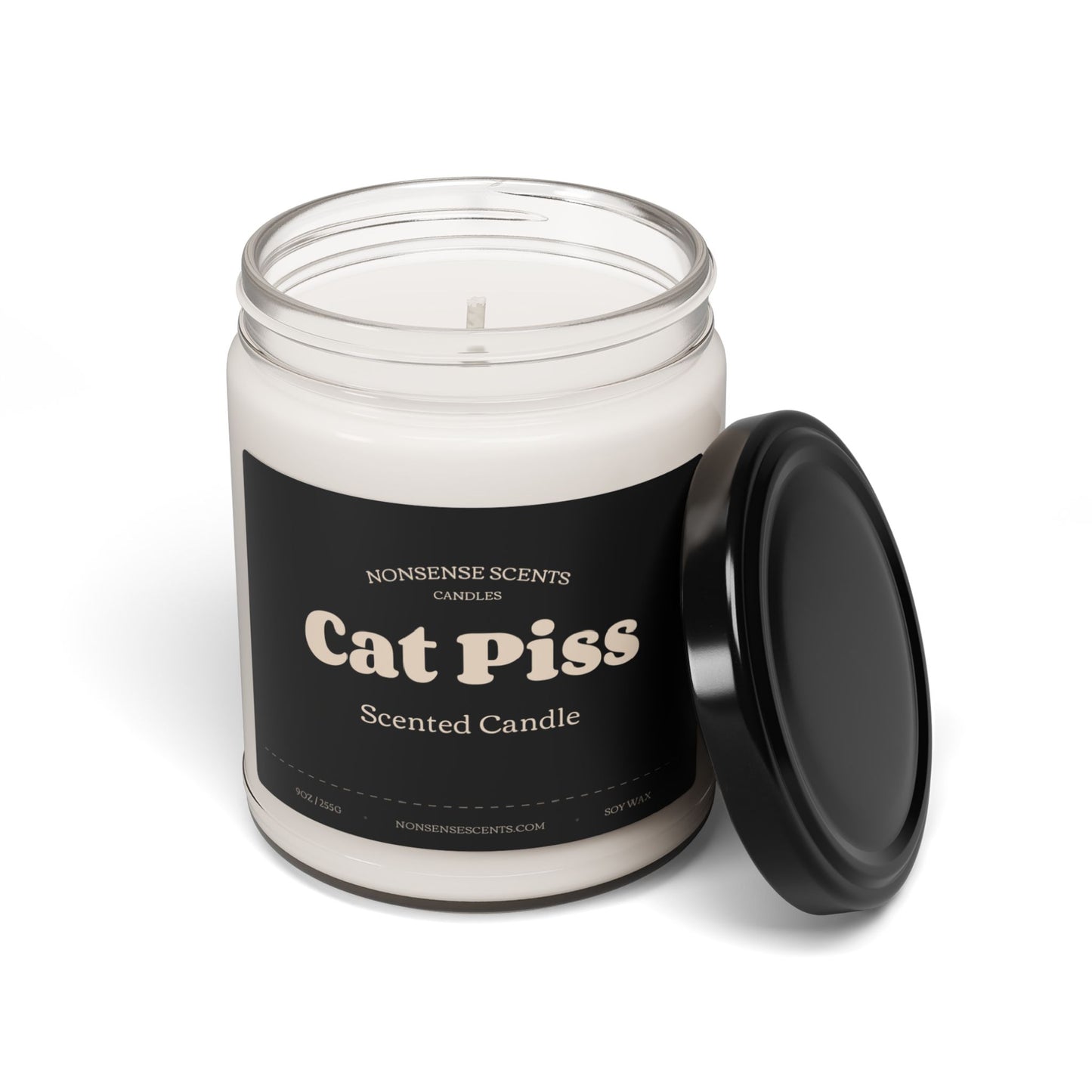 Cat Piss Scented Candle - Funny Gag Gift Candle by Nonsense Scents