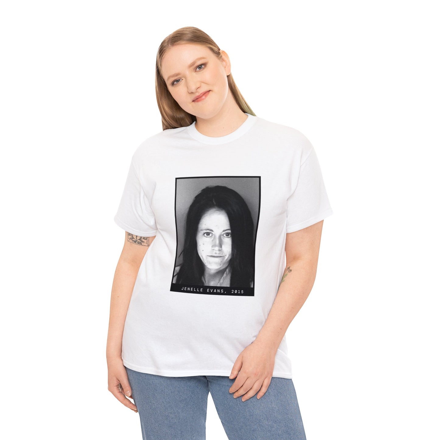 Camiseta con foto policial de una celebridad de Jenelle Evans, 2015 