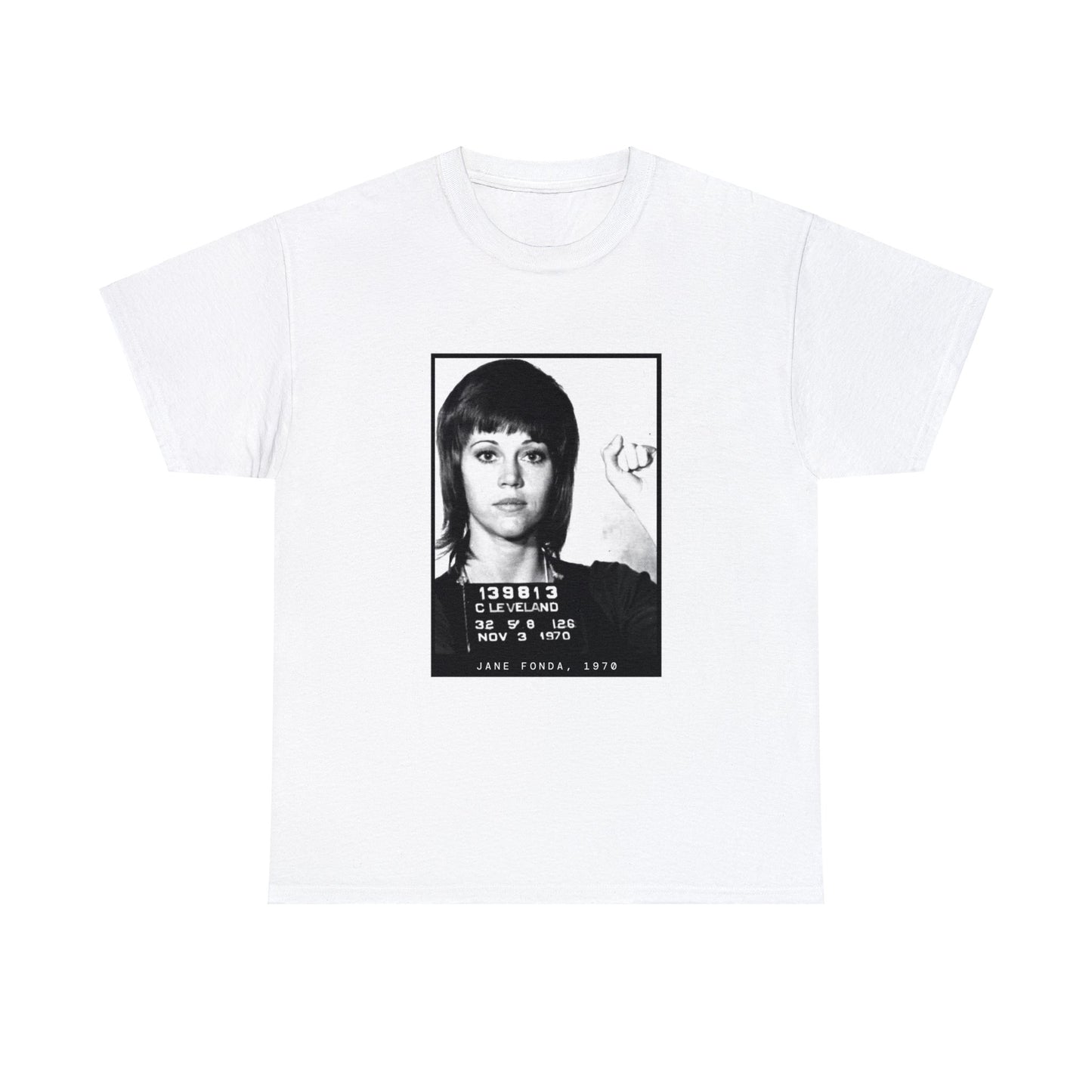 Jane Fonda, 1970 Activist Mugshot Tee