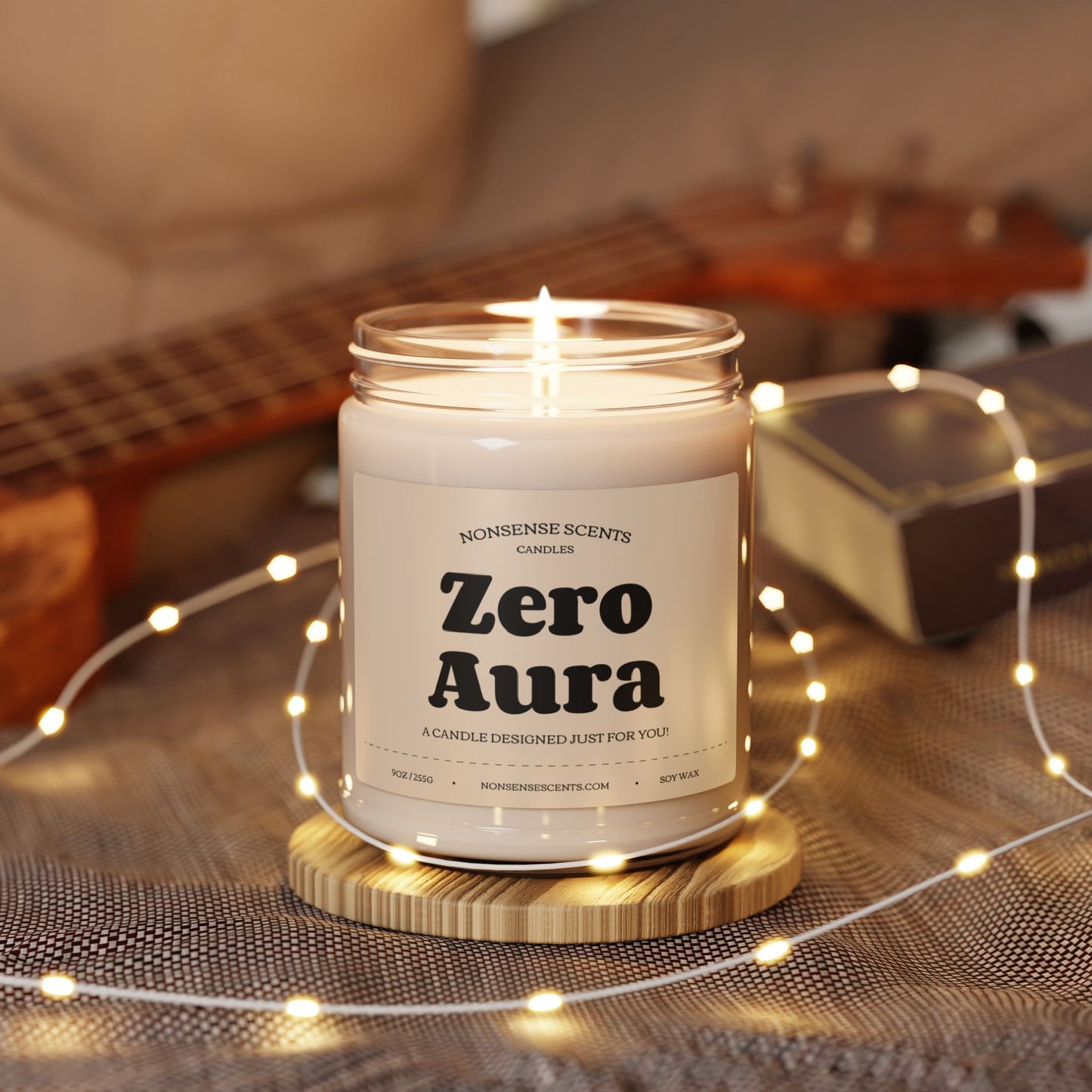 Zero Aura - Funny Gag Gift Scented Candle by Nonsense Scents