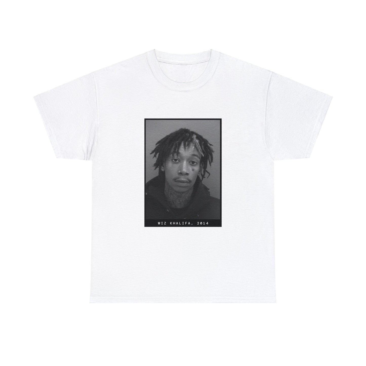 Camiseta con foto policial del rapero Wiz Khalifa de 2014 