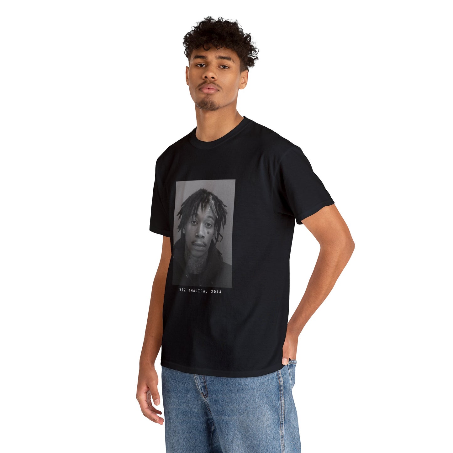 Camiseta con foto policial del rapero Wiz Khalifa de 2014 