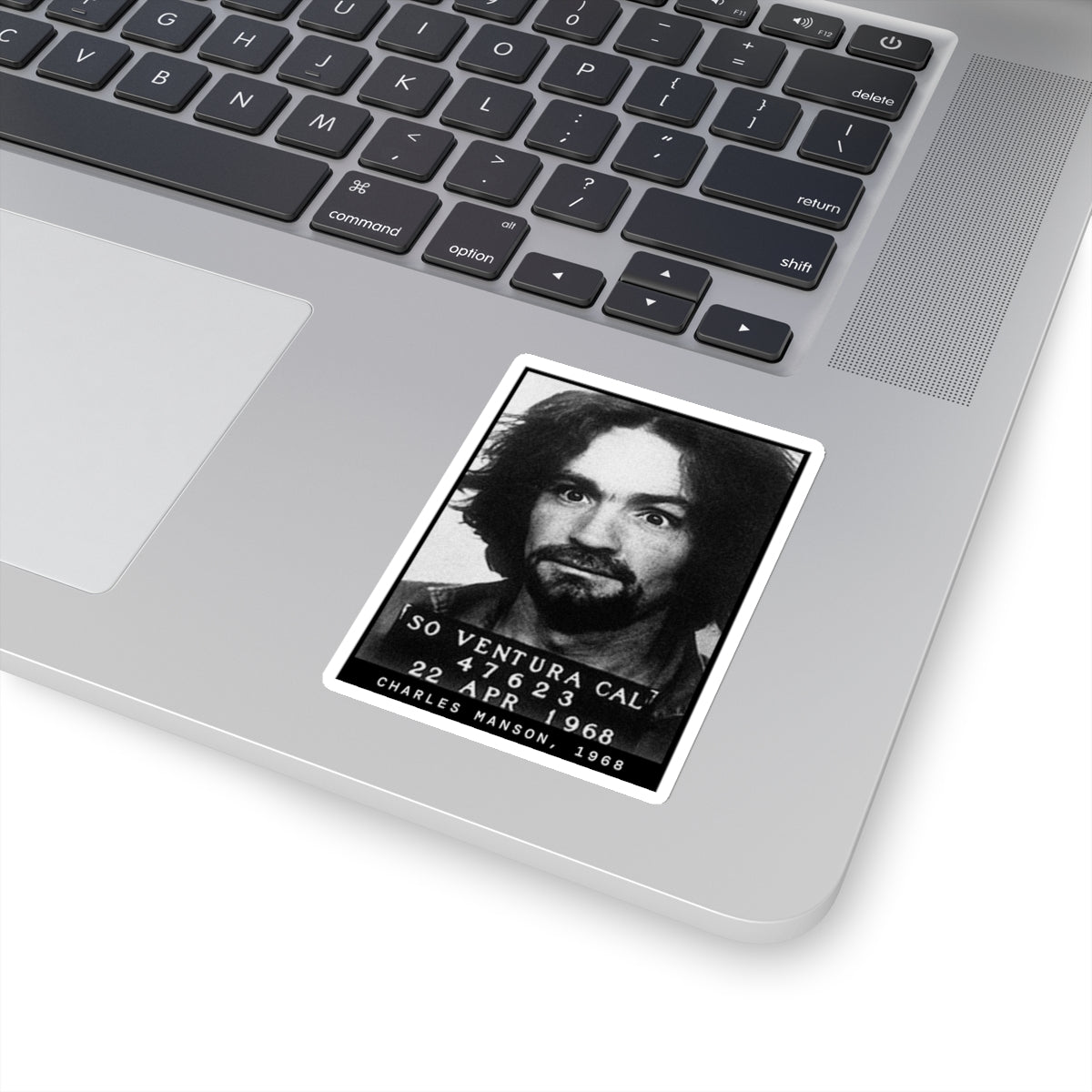 Charles Manson, 1968 Cult Leader Mugshot Sticker