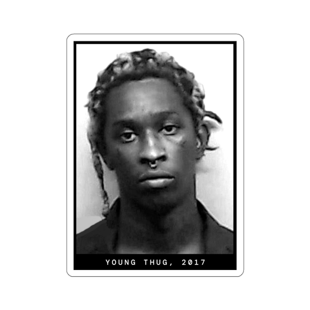 Young Thug, 2017 Rapper Mugshot Sticker