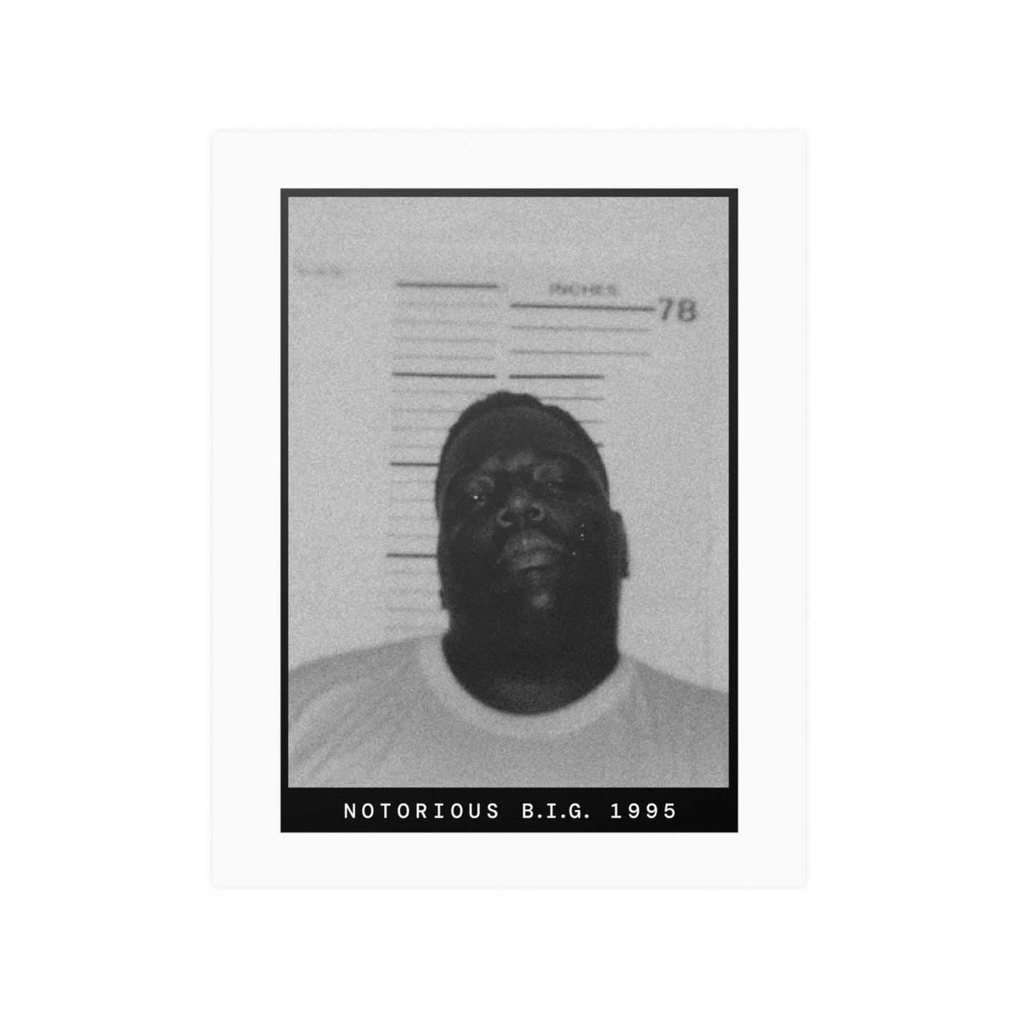 Notorious B.I.G. 1995 Rapper Mugshot Poster