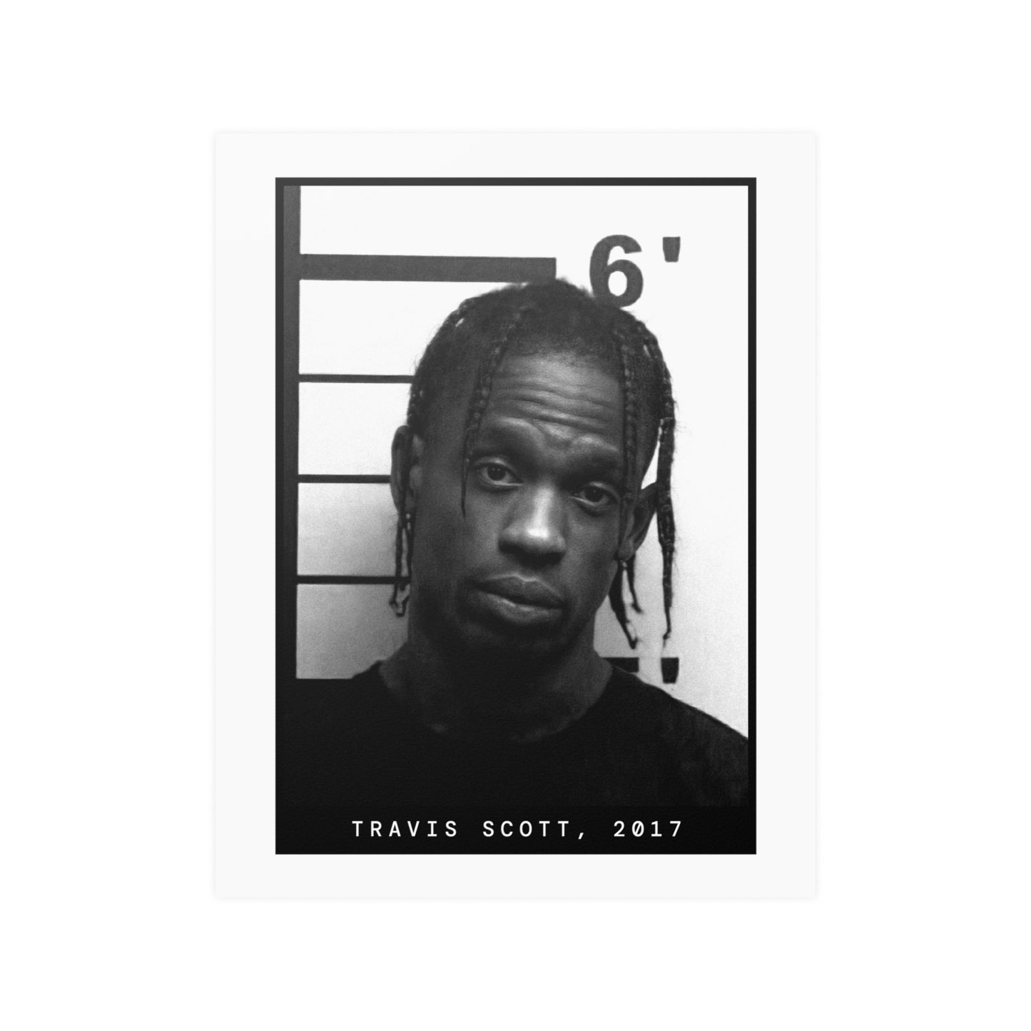 Travis Scott, 2017 Rapper Mugshot Poster