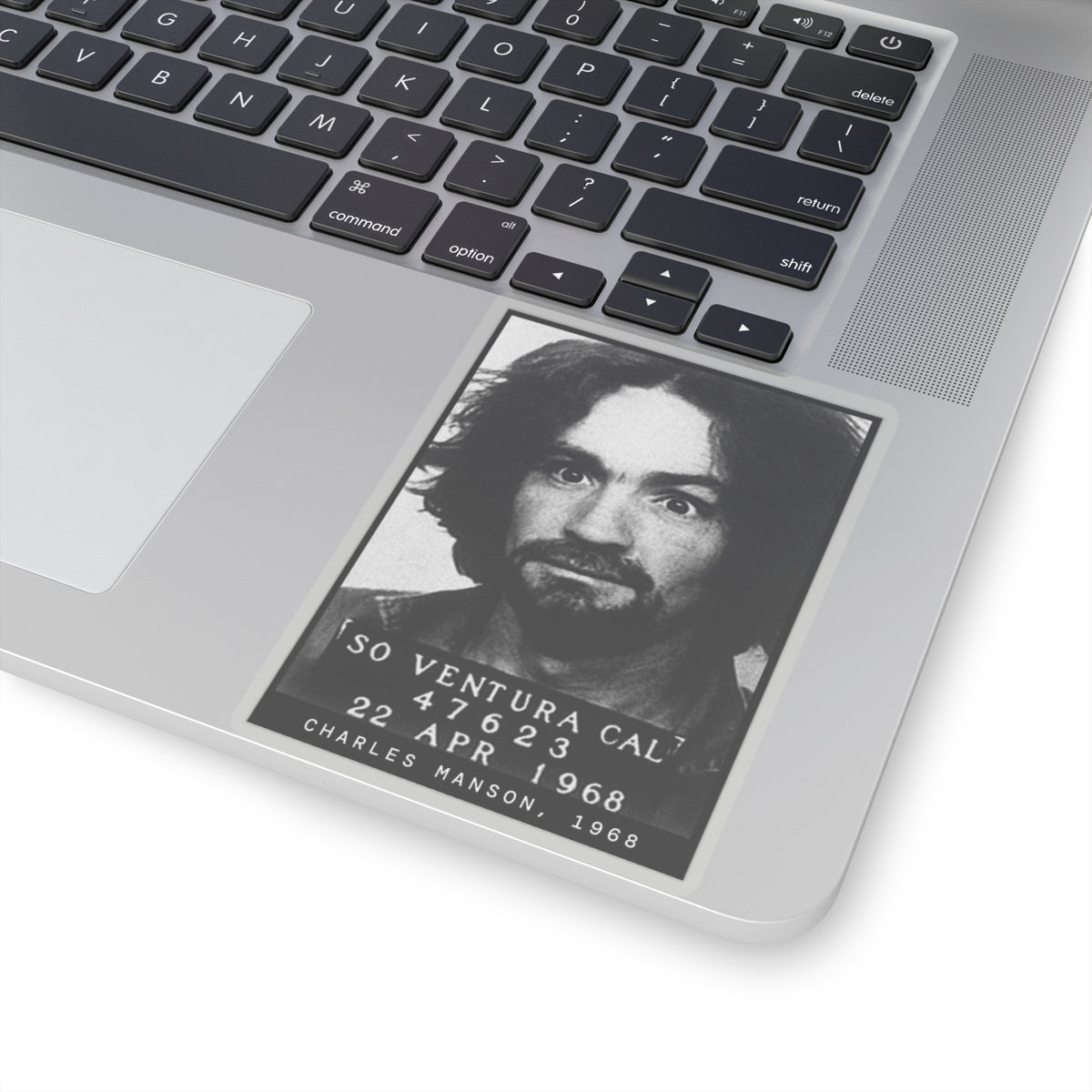 Charles Manson, 1968 Cult Leader Mugshot Sticker