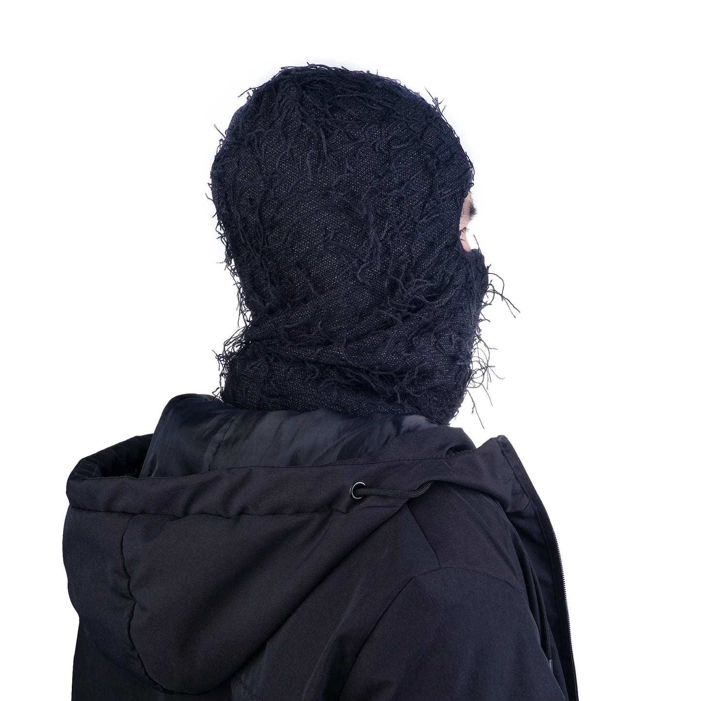 Distressed Black Skimask Balaclava